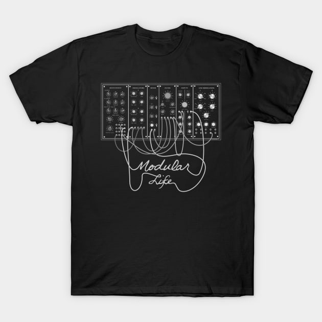 Modular Synthesizer Player T-Shirt by Mewzeek_T